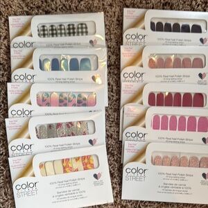 Bundle of 10 Color Street Nail Polish Strips Set
